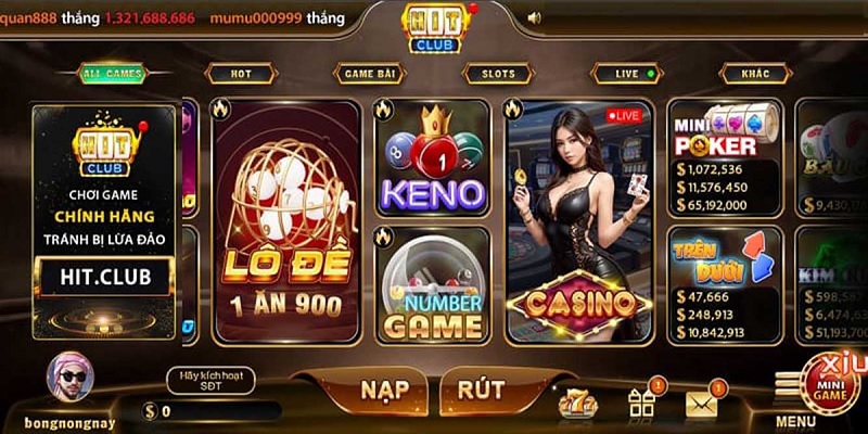 Keno hitclub luôn là lựa chọn được ưu tiên hàng đầu của game thủ