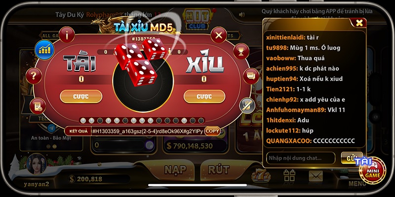 Nhờ những ưu điểm vượt trội, sảnh game Tài Xỉu MD5 hitclub nhận được sự quan tâm đặc biệt